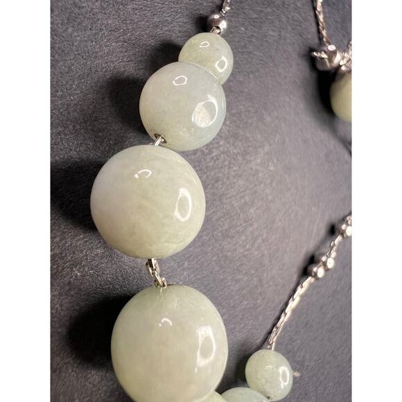 Burmese jade adjustable bolo sterling silver bracelet - Picture 14 of 15